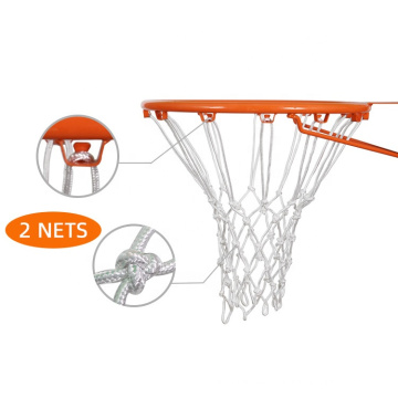 Professional basketball nets two pack 50cm polyester white basketball net